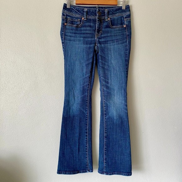 American Eagle Outfitters Denim - AMERICAN EAGLE Women's Original Boot Dark Blue Wash Stretch Denim Jeans Size 4
